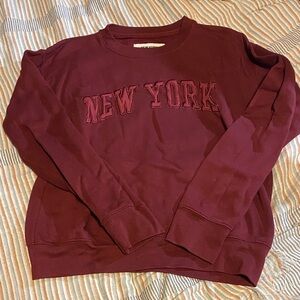 Burgundy 'New York' Sweatshirt